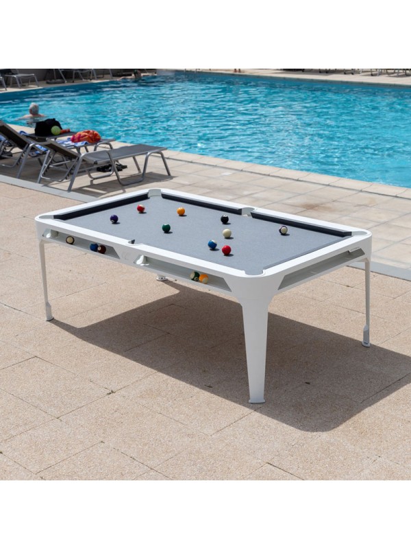 Cornilleau Hyphen biljard miza – bela z light grey podlogo