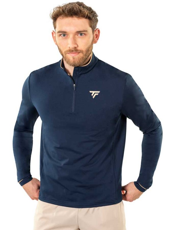 Tecnifibre majica Thermo zip Pro Marine z dolgimi rokavi